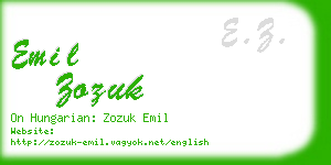 emil zozuk business card